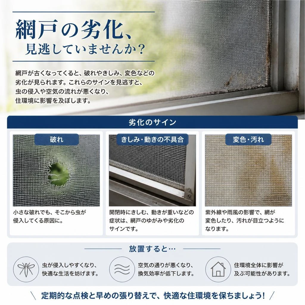 網戸の劣化サイン