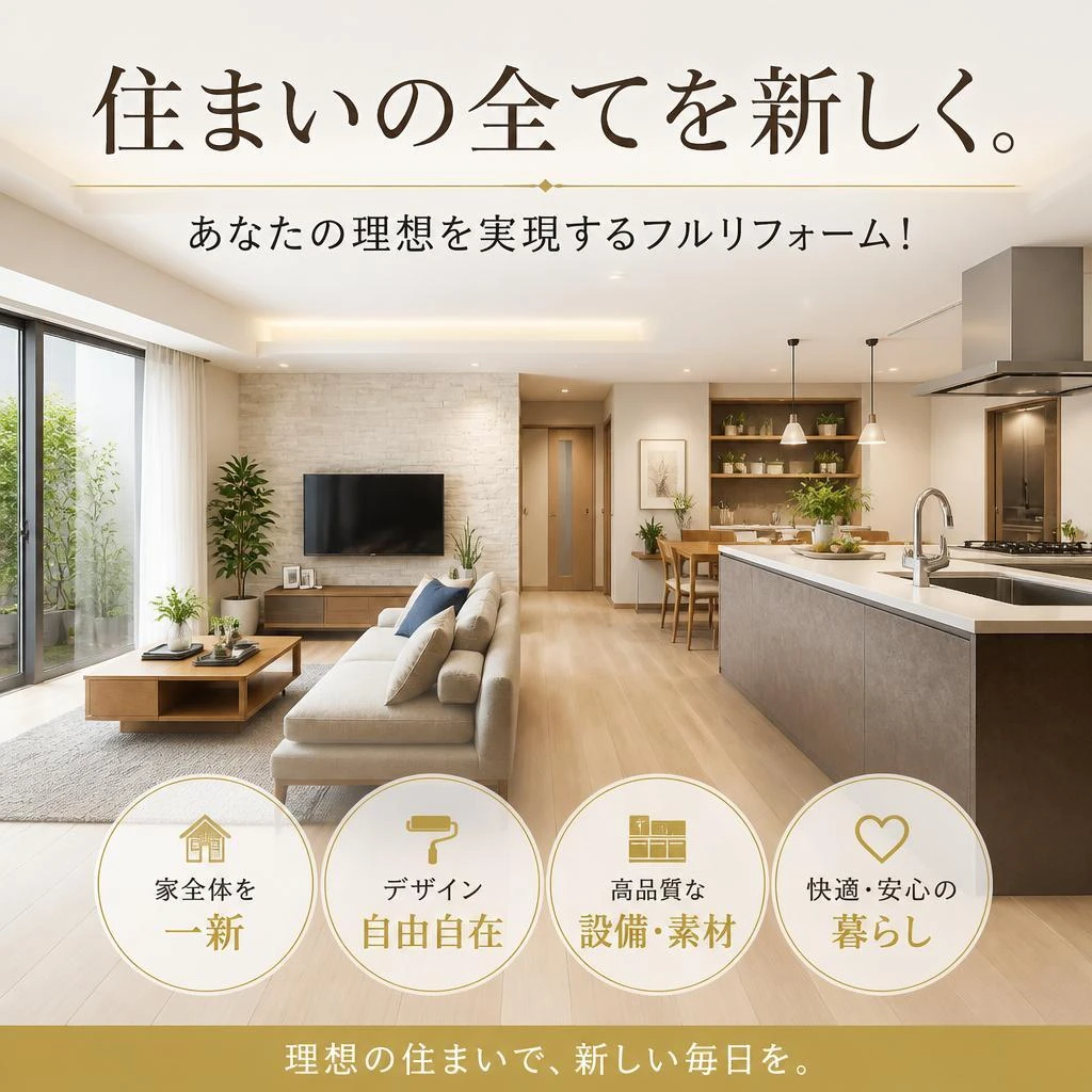 住まいの全てを新しく。あなたの理想を実現するフルリフォーム！