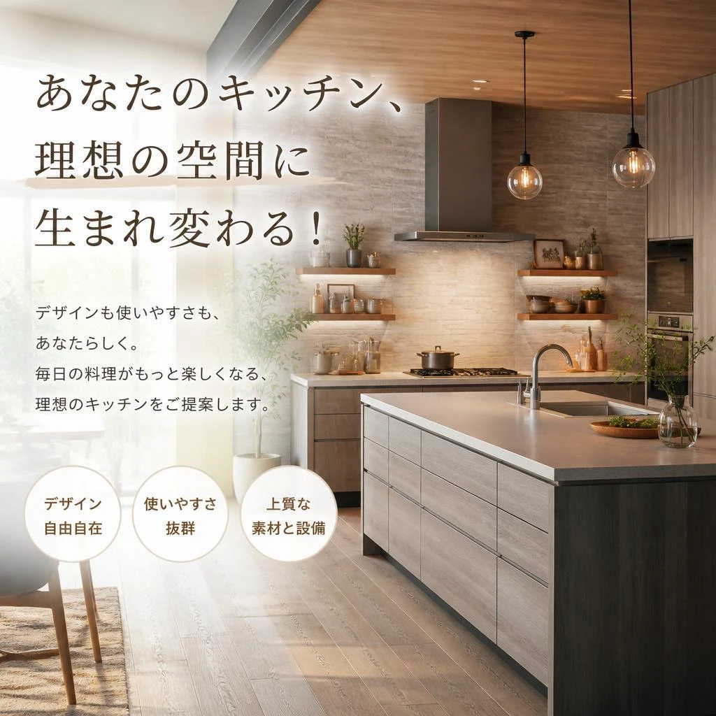 あなたのキッチン、理想の空間に生まれ変わる！