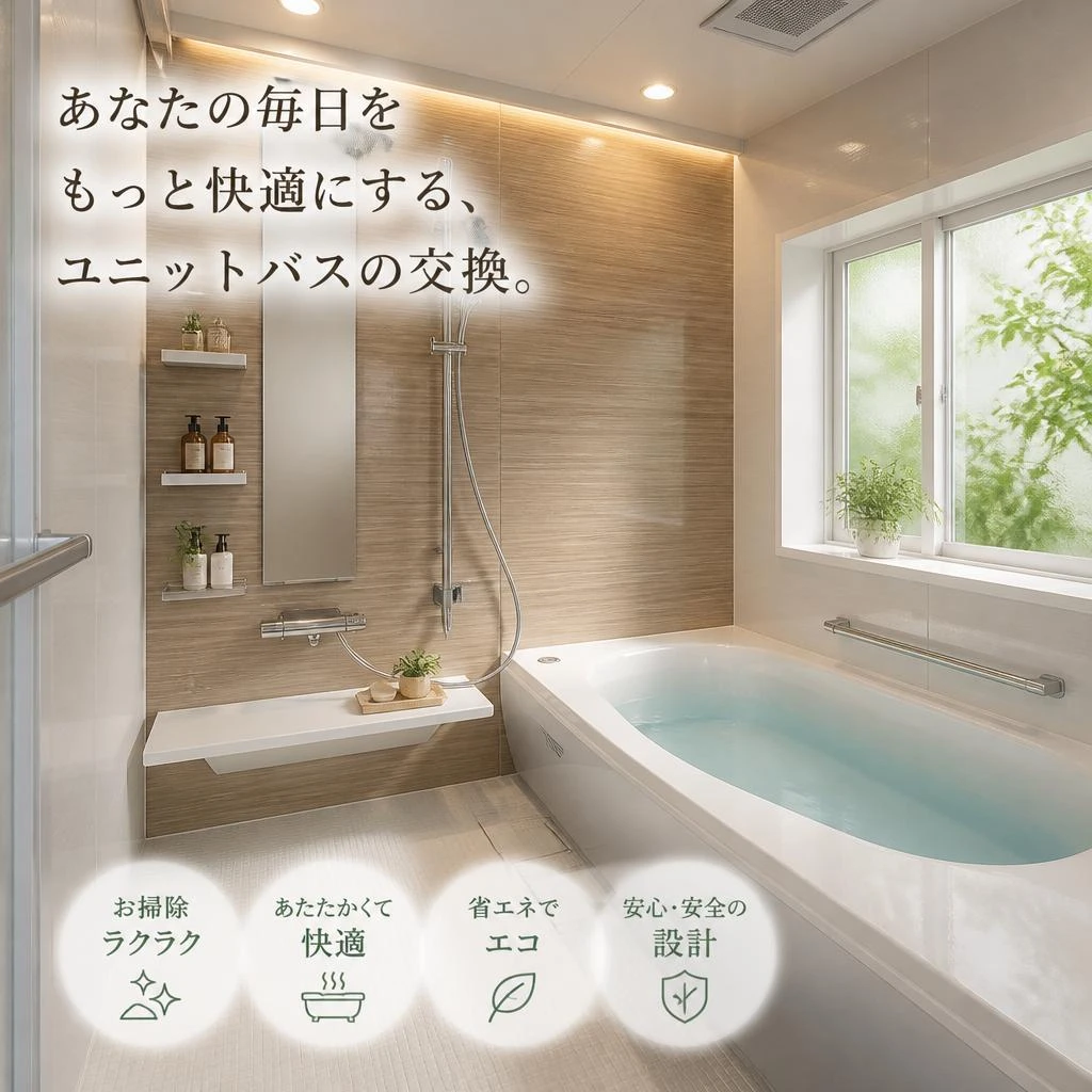 あなたの毎日をもっと快適にする、ユニットバスの交換。